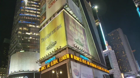 Advertising on building  Stock Footage 275029