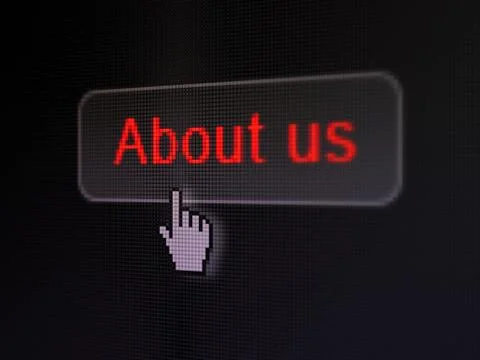 Advertising concept: About Us on digital button background Stock Illustration