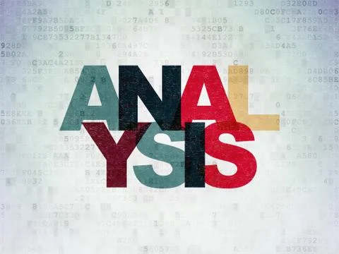 Advertising concept: Analysis on Digital Data Paper background Stockillustratie