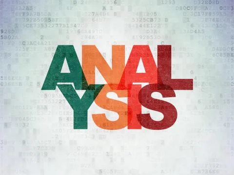 Advertising concept: Analysis on Digital Data Paper background 스톡 일러스트
