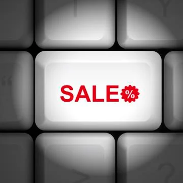 Advertising concept with computer keyboard イラスト素材