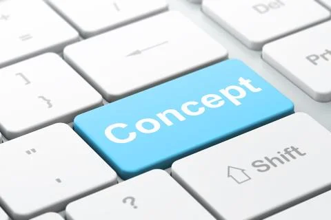 Advertising concept: Concept on computer keyboard background Stockillustratie