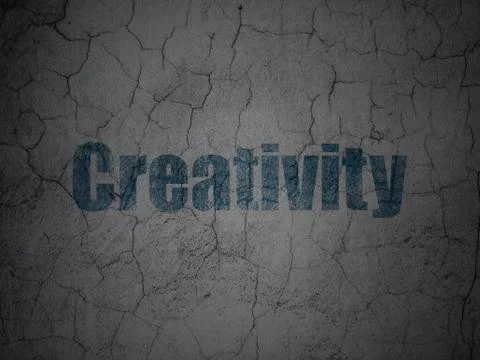 Advertising concept: Creativity on grunge wall background 스톡 일러스트
