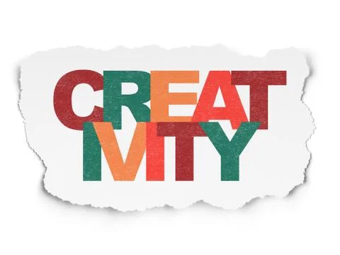 Advertising concept: Creativity on Torn Paper background Stock Illustration
