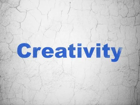 Advertising concept: Creativity on wall background Stock Illustration