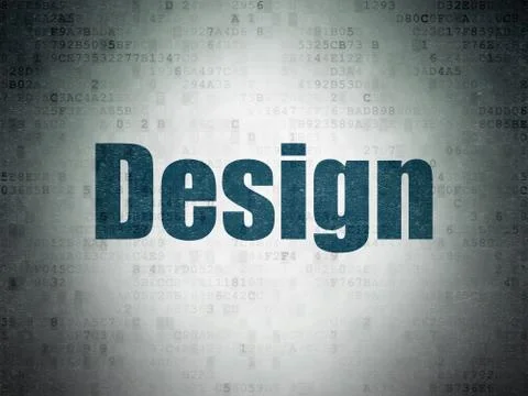 Advertising concept: Design on Digital Data Paper background Stock Illustration
