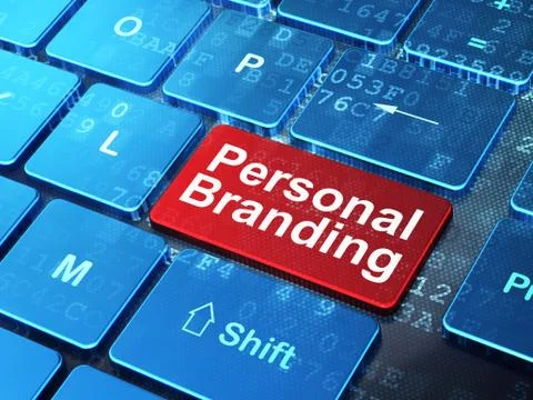 Advertising concept: Personal Branding on computer keyboard back Stock Illustration