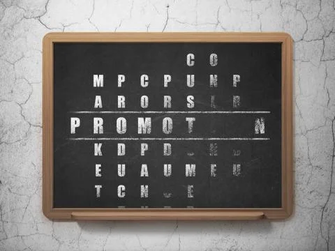 Advertising concept: Promotion in Crossword Puzzle Stock Illustration