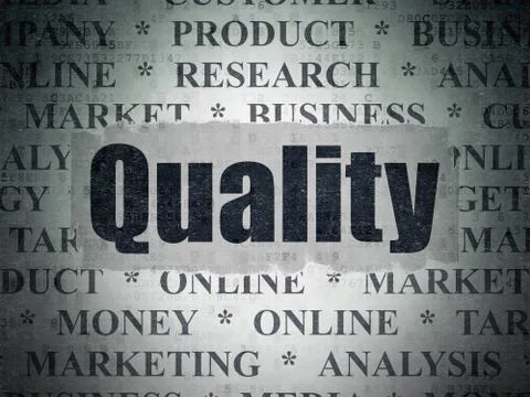 Advertising concept: Quality on Digital Data Paper background Stock Illustration