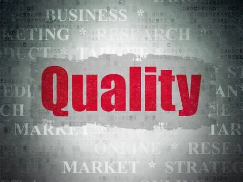Advertising concept: Quality on Digital Data Paper background Stock Illustration