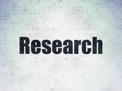 Advertising concept: Research on Digital Data Paper background Illustrazione stock