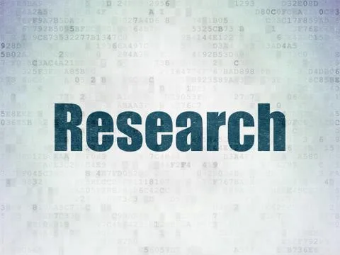 Advertising concept: Research on Digital Data Paper background Illustrazione stock