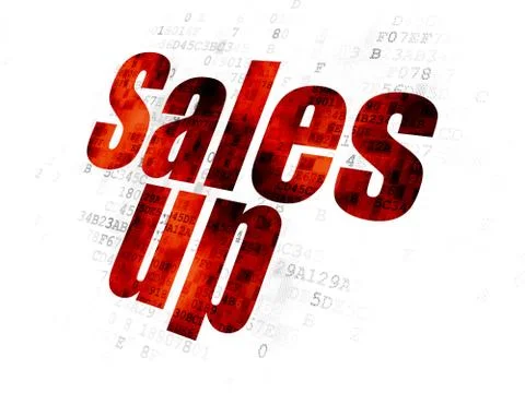 Advertising concept: Sales Up on Digital background Stock Illustration