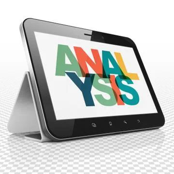 Advertising concept: Tablet Computer with Analysis on  displa イラスト素材