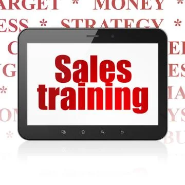 Advertising concept: Tablet Computer with Sales Training on display Stock Illustration