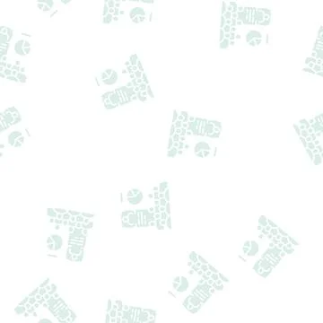 Advertising creation glyph seamless pattern Stock Illustration