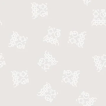 Advertising creation line seamless pattern Stock Illustration