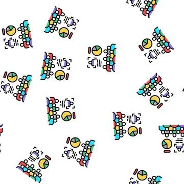 Advertising creation vector seamless pattern Stock Illustration