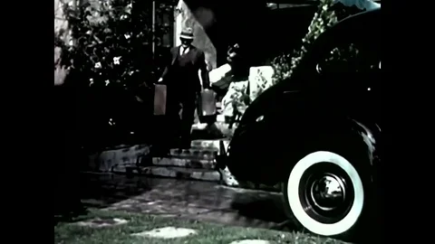 Advertising the family friendly 1940 Chevrolet. Stock Footage