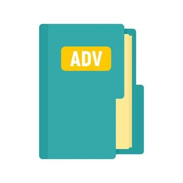 Advertising folder icon flat isolated Stock Illustration