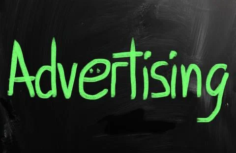 Advertising handwritten with chalk on a blackboard Stock Illustration