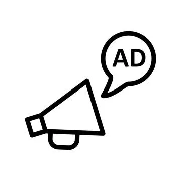 Advertising icon template Stock Illustration