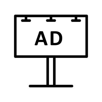 Advertising icon template Stock Illustration