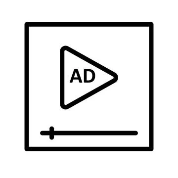 Advertising icon template Stock Illustration