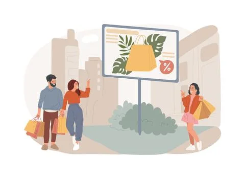 Advertising isolated concept vector illustration. Ilustración de archivo