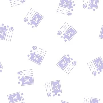 Advertising keys glyph seamless pattern Stock Illustration