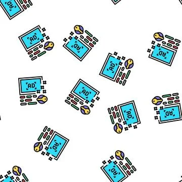 Advertising keys vector seamless pattern Stock Illustration