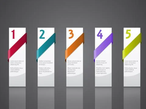 Advertising label set of five Stock Illustration