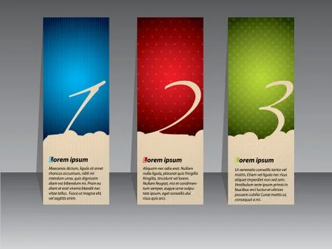 Advertising label set with gradation Stock Illustration