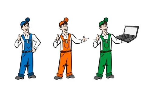 Advertising men Stock Illustration