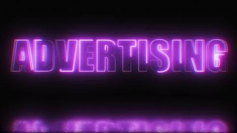 Advertising neon text Stock Illustration