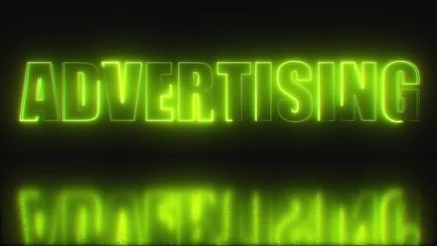Advertising neon text Stock Illustration