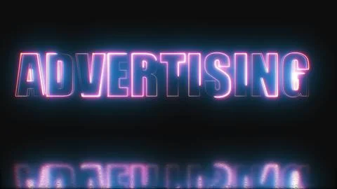 Advertising neon text Stock Illustration