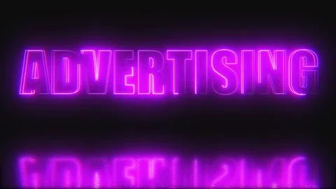 Advertising neon text Stock Illustration