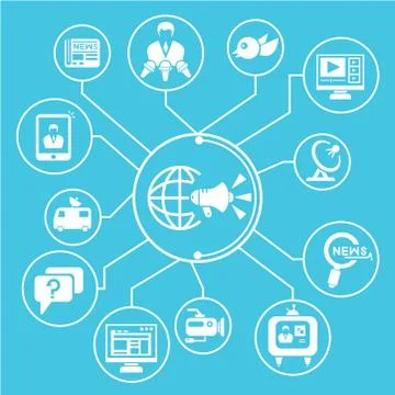 Advertising network Stock Illustration