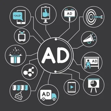 Advertising network Stock Illustration