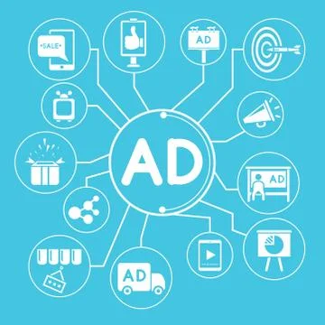 Advertising network Stock Illustration
