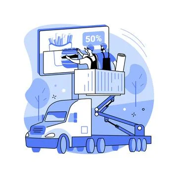 Advertising placement isolated cartoon vector illustrations. Stock Illustration