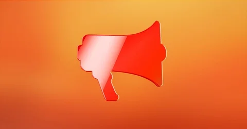 Advertising Red 3d Icon Stock Footage 69774121