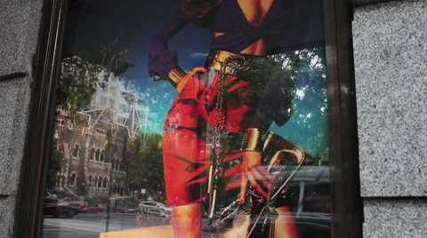 Advertising Reflections Melbourne Stock Footage 8357925