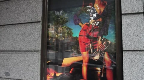 Advertising Reflections Melbourne Stock Footage 8357938