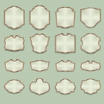 Advertising Signboards Set Illustrazione stock