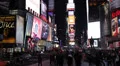 Advertising Signs Bilboards in Illuminated Times Square New York City, NYC night HD Footage