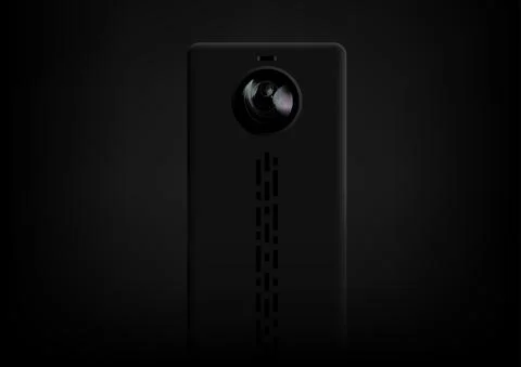 Advertising smartphone device in dark Stock Illustration