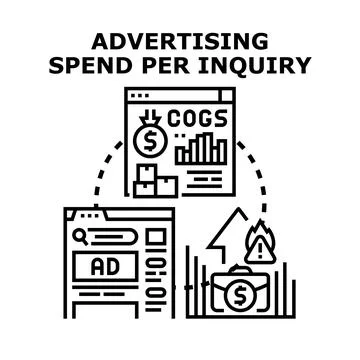 Advertising spend per inquiry optimizing campaign cost Illustration