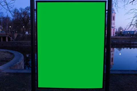 Advertising stand chromakey Stock Illustration